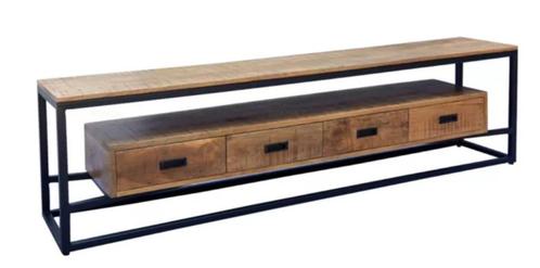 TV-meubel mangohout 180 cm, Huis en Inrichting, Kasten | Televisiemeubels, Zo goed als nieuw, Minder dan 100 cm, 150 tot 200 cm