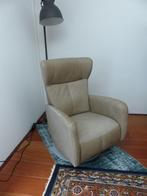 PROMINENT LEDEREN ELEKTRISCHE DRAAI-RELAX-FAUTEUIL, Huis en Inrichting, Fauteuils, Ophalen, Minder dan 75 cm, Leer, Zo goed als nieuw