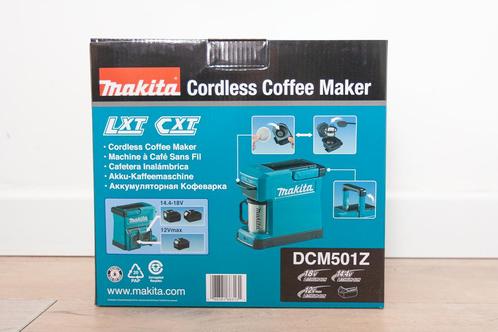 Makita DCM501Z 12v 18v Li-ion accu koffiezetapparaat body, Witgoed en Apparatuur, Koffiezetapparaten, Nieuw, Gemalen koffie, Koffiepads en cups