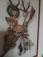 Geborduurd schilderij, Antiek en Kunst, Kunst | Schilderijen | Klassiek, Ophalen