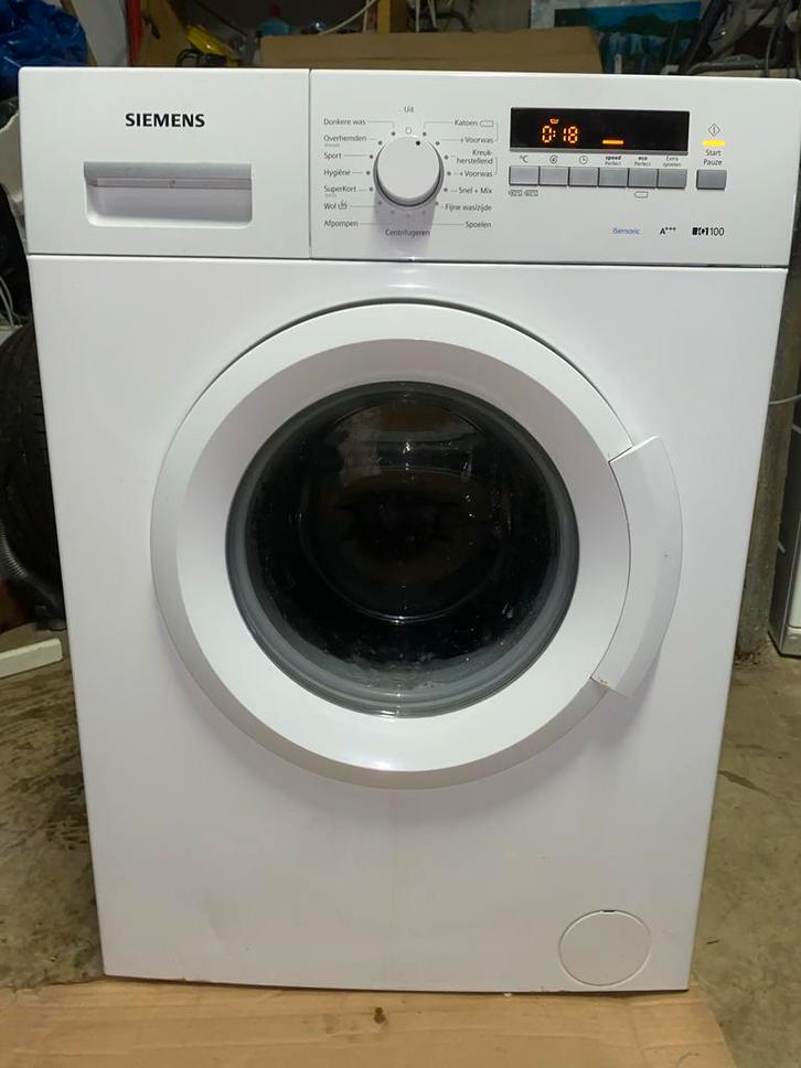 Siemens iQ100 Wasmachine - Voorlader, 6kg, Witgoed en Apparatuur, Wasmachines, Gebruikt, Voorlader, 6 tot 8 kg, 85 tot 90 cm, 1200 tot 1600 toeren