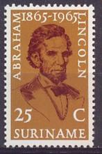 Suriname NVPH nr 424 postfris Abraham Lincoln 1965, Postzegels en Munten, Verzenden, Postfris