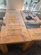 2x massieve houten tafel 220x89x75 (lbh), Ophalen, 50 tot 100 cm, Zo goed als nieuw, Vijf personen of meer