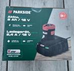 Parkside accu 2Ah / 12V en oplader 2,4A / 12V, nieuw., Doe-het-zelf en Verbouw, Ophalen of Verzenden, Nieuw