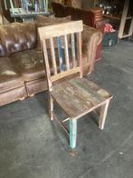 Oude Houten stoel uit India, Huis en Inrichting, Stoelen, Ophalen, Gebruikt, Overige kleuren, Ibiza/Boho