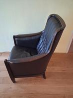 Fauteuil, Huis en Inrichting, Fauteuils, Gebruikt, Ophalen of Verzenden, 50 tot 75 cm, Leer
