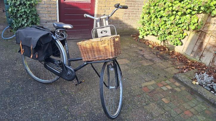 Omafiets Van Speijk,  mand + fietstassen, Fietsen en Brommers, Fietsen | Dames | Omafietsen, Gebruikt, 56 cm of meer, Ophalen