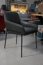 Luxe eetkamerstoelen Jolly Jess Design metaal leer zwart, Huis en Inrichting, Stoelen, Nieuw, Vijf, Zes of meer stoelen, Metaal