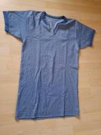 BLAUW HEMD MET V-HALS EN KORTE MOUW MAAT M ( 7 ), Ophalen of Verzenden, Zo goed als nieuw, Blauw, Halswijdte 41/42 (L)