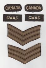 Set Canadese Leger Woman Army Corps Emblemen (1ste Model)., Verzamelen, Militaria | Tweede Wereldoorlog, Verzenden, Landmacht