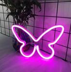 Neon vlinder lamp, Nieuw, Neonlamp, Ophalen of Verzenden