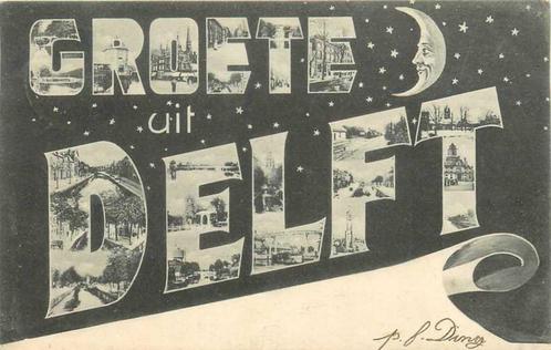 (380-835-015) Delft Groete Uit, Verzamelen, Ansichtkaarten | Nederland, Zuid-Holland, Verzenden