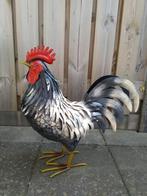 Metalen decoratie haan groot, Tuin en Terras, Tuinbeelden, Dierenbeeld, Kwastje-over-Kastje, Nieuw, Ophalen of Verzenden