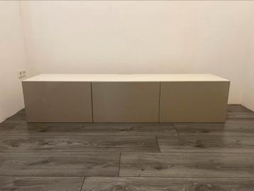 Ikea besta tv meubel wit / beige - afbeelding 1