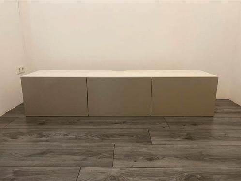 Ikea besta tv meubel wit / beige, Huis en Inrichting, Kasten | Televisiemeubels, Gebruikt, Minder dan 100 cm, 25 tot 50 cm, Ophalen