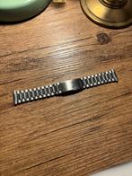 Vintage Stainless steel horloge band 20mm, Ophalen of Verzenden, Zo goed als nieuw, Zilver, Staal