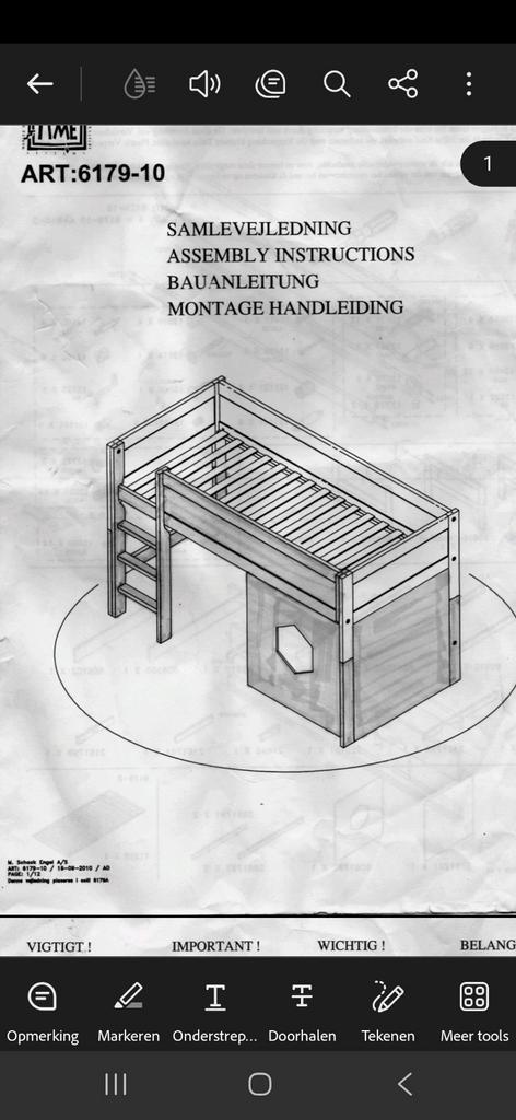 Lifetime verhoogset voor halfhoog bed (wit), Kinderen en Baby's, Kinderkamer | Stapelbedden en Hoogslapers, Gebruikt, Halfhoogslaper