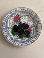 Gien 'Oiseau Bleu' Bord met Vijgen 22 cm, Gebruikt, Ophalen of Verzenden, Bord(en), Overige stijlen