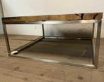 NIEUWE Salontafel 80X80 cm  RVS frame LEEGVERKOOP, 50 tot 100 cm, Vierkant, Nieuw, 50 tot 100 cm