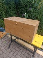 Grote oud grenen opbergkist, speelgoed kist, tafel, Ophalen, Gebruikt, 50 tot 100 cm, Minder dan 50 cm