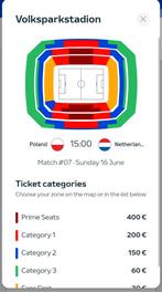 GEZOCHT! Ek tickets Polen - Nederland cat 3 16 juni 2024, Tickets en Kaartjes, Juni, Drie personen of meer
