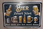 metalen wand tekst decoratie bordjes Nieuw Mancave cafe, Ophalen of Verzenden, Nieuw, Transport