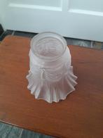 Antiek Glazen Lampenkapje, Antiek, Gebruikt, Overige kleuren, Rond
