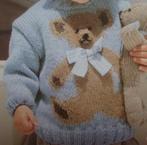Beer met losse strik trui breipatroon, Ophalen of Verzenden, Zo goed als nieuw, Breien, Patroon of Boek