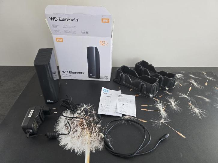 WD Elements Desktop 12TB – Externe Harde Schijf, Computers en Software, Harde schijven, Zo goed als nieuw, Desktop, Extern, HDD