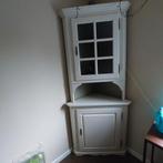 Hoekkastje roomwit/groen, Ophalen, 50 tot 100 cm, Landelijk, 25 tot 50 cm