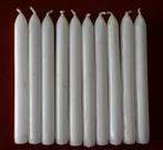 10 Kaarsen (kleur: wit, lengte: 20 cm), Huis en Inrichting, Woonaccessoires | Kandelaars en Kaarsen, Ophalen of Verzenden, Wit