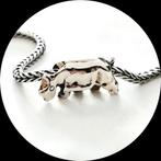 Trollbeads Neushoorn TAGBE-500025 / retired, Ophalen of Verzenden, Zo goed als nieuw, Trollbeads, 1 bedel