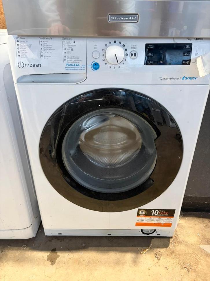 Indesit wasmachine - Schoon - Garantie, Witgoed en Apparatuur, Wasmachines, Gebruikt, Voorlader, 6 tot 8 kg, 85 tot 90 cm, 1200 tot 1600 toeren
