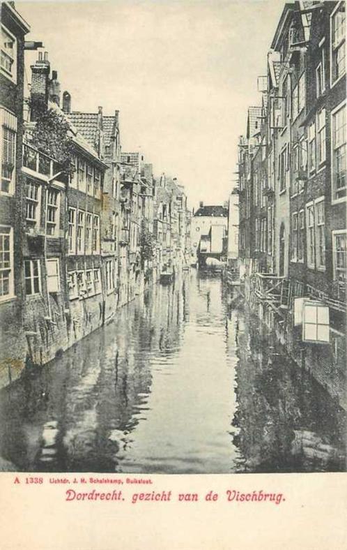 (380-918-009) Dordrecht Vanaf de Vischbrug, Verzamelen, Ansichtkaarten | Nederland, Zuid-Holland, Verzenden