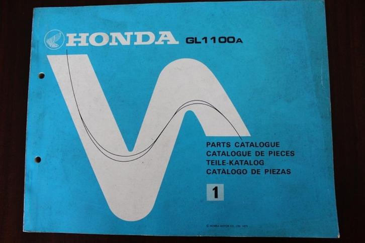 Honda GL1100 a 1979 motorcycle parts catalogue Goldwing, Motoren, Handleidingen en Instructieboekjes, Honda, Ophalen of Verzenden