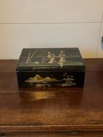 Opbergblik kistje blik Chinees tafereel, Verzamelen, Blikken, Ophalen of Verzenden, Gebruikt, Overige