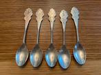 5 Douwe Egberts Lepeltjes, Zwaar Verzilverd, Antiek en Kunst, Ophalen of Verzenden