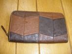 Portemonnee clutch bruin patchwork - nieuw -, Ophalen of Verzenden, Nieuw, Bruin