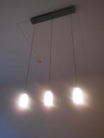 Eettafelverlichting halogeen, Huis en Inrichting, Lampen | Hanglampen, Ophalen of Verzenden, Zo goed als nieuw, 50 tot 75 cm, Glas