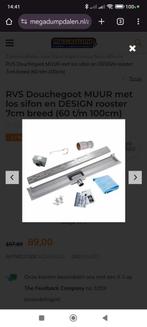 Wiesbaden Douchegoot met muurflens 80 cm, Ophalen