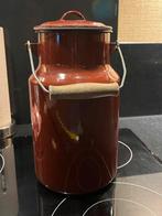 Grote bruine emaille melkbus, Antiek en Kunst, Ophalen of Verzenden