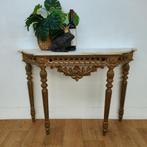 Vintage wandconsole sidetable consoletafel marmer blad 405, Huis en Inrichting, Tafels | Sidetables, Valkenswaard, Gebruikt, 100 tot 150 cm