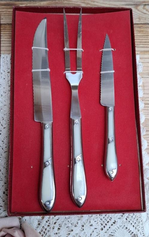 Frans vleesbestek, APA Inoxydable, Antiek en Kunst, Curiosa en Brocante, Ophalen of Verzenden