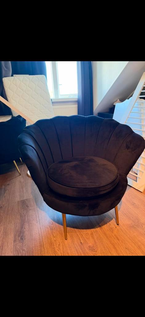 2 Zwarte fauteuils, Huis en Inrichting, Fauteuils, Gebruikt, Stof, 50 tot 75 cm, Minder dan 75 cm, Ophalen of Verzenden