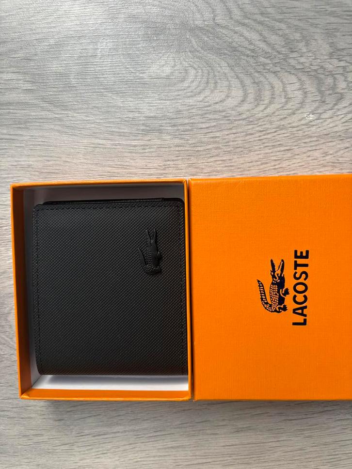 Lacoste Heren Portemonnee - Zwart, Sieraden, Tassen en Uiterlijk, Portemonnees, Nieuw, Zwart, Ophalen of Verzenden
