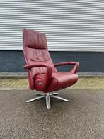 WIJNRODE RELAXFAUTEUIL MET ACCU, Ophalen, Zo goed als nieuw, Leer, 50 tot 75 cm