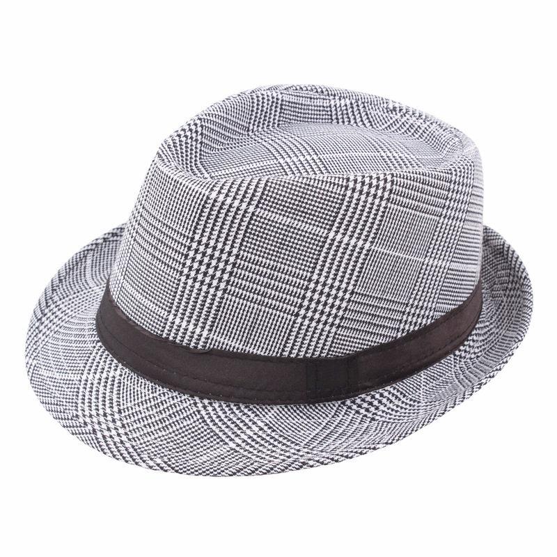 Geruite trilby hoed / heren dames zomer pork pie, Verzenden, Nieuw, 58 of 59 cm (L, 7¼ of ⅜ inch), Hoed