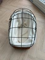 Hondenmand riet voor op fiets, Ophalen, Zo goed als nieuw