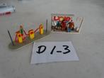 HO: serie D set 1-3:  Bushalte en bezinepomp., Hobby en Vrije tijd, Modeltreinen | H0, Overige merken, Gelijkstroom of Wisselstroom