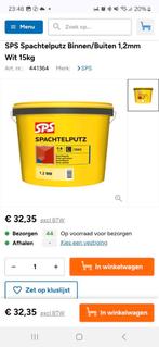 spachtelputz verschillende soorten  0,5mm tot 2.0 mm, Ophalen, Wit, Nieuw, Verf